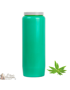 Vela de novena verde clara - perfume Verbena