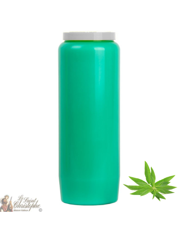 Candela di novena verde chiaro - profumo Verbena
