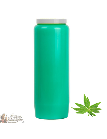 Candela di novena verde chiaro - profumo Verbena