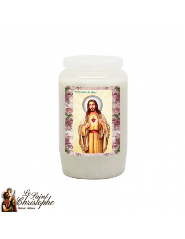 Bougie au sacré coeur de Jésus combustion 2 jours et demi