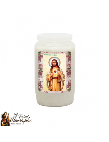 Bougie au sacré coeur de Jésus combustion 2 jours et demi