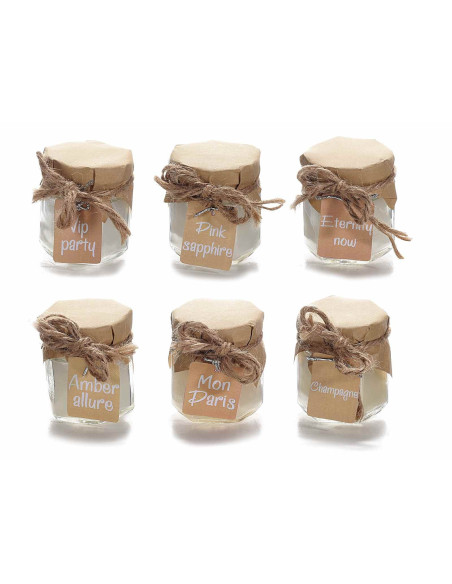 Vaso candela profumato marmellata personalizzabile