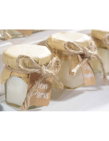 Geparfumeerde kaarsenpotje jam aanpasbaar