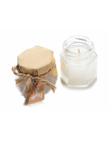 Vaso candela profumato marmellata personalizzabile