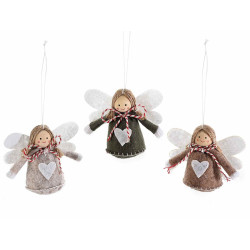 Angels in fabric suspensions - set 3 pieces