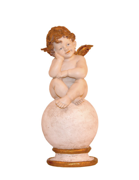 Set di 2 angeli, angeli colorati con doratura 