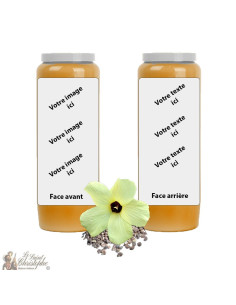 Vela de novena con fragancia de almizcle de naranja - personalizable