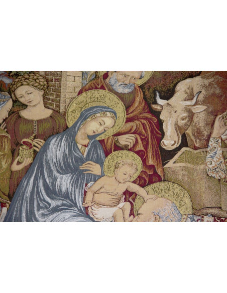 Krippenteppich - Weihnachtskrippe - 140 x 110 cm