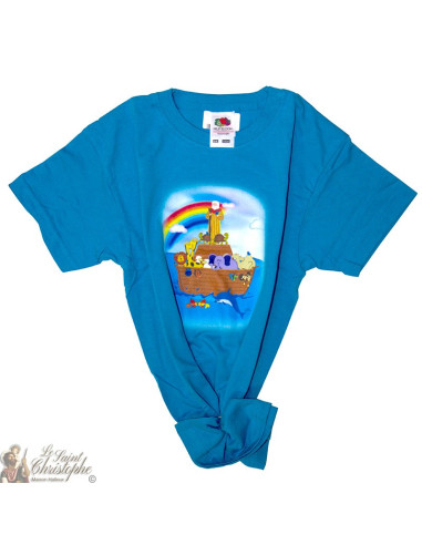 Kinder-T-Shirt - Noah's ark blauw