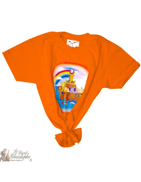 Camiseta para niños - El arca de Noé naranja