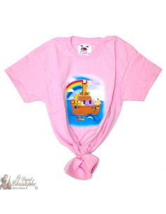 T-Shirt enfant - Arche de Noé rose