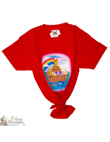 Camiseta para niños - El arca de Noé rojo