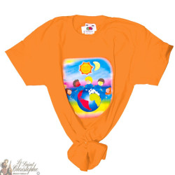 Kinder T-Shirt - Welt orange
