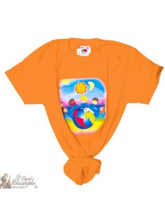 T-Shirt enfant - Monde orange