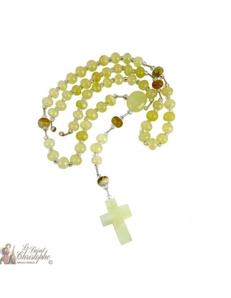 Jasper stone rosary - 43 cm