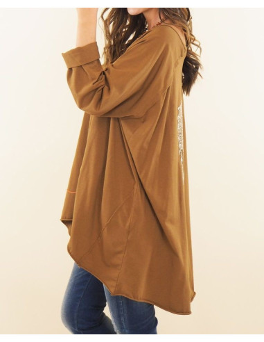 Grote tuniek met Sequin-engelvleugels