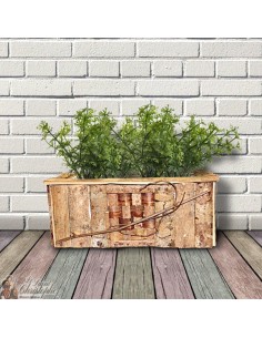 Coprivaso rettangolare in legno