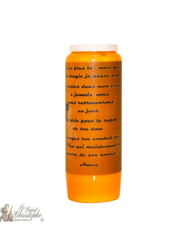 Vela de Novena Naranja para los muertos - Cruz