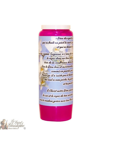 Paarse Novena Kaars voor de Doden - Bloemen