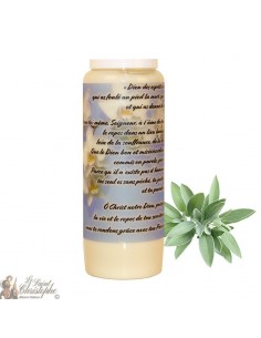 Sage Novena Candle for the Dead - Flowers