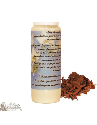 Sandelhout Novena Candle for the Dead - Bloemen