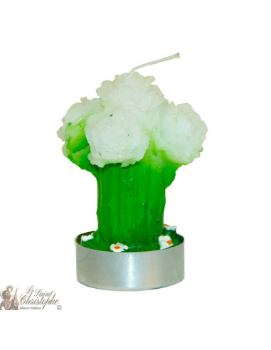 Witte narcis bloemkaars - 3 stuks