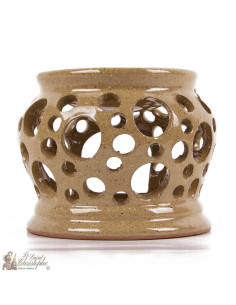 Beige terracotta photophore oil burner