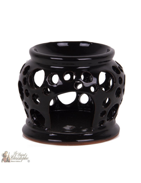 Black clay photophore oil burner