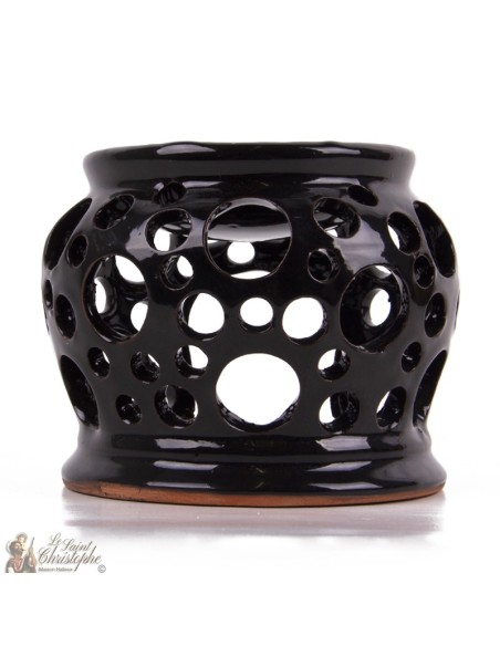 Black clay photophore oil burner