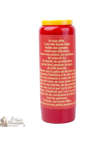 Red Novena Candle at the Sacred Heart of Mary