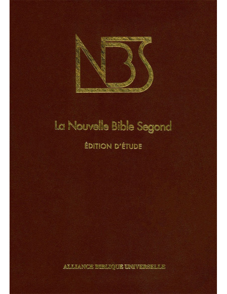 The New Bible Segond study edition - Gold plated Bordeaux and case