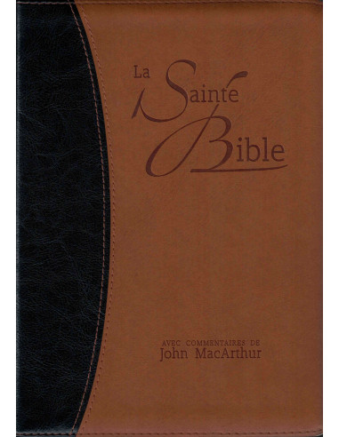 La Santa Biblia comentada por John MacArthur - Polipiel marrón y negra