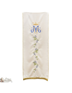 Veil with vegetal motifs for lectern - Marian symbol