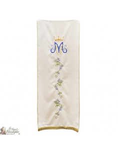 Voile à motifs végétaux pour lutrin - symbole marial