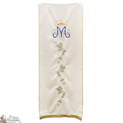 Voile à motifs végétaux pour lutrin - symbole marial
