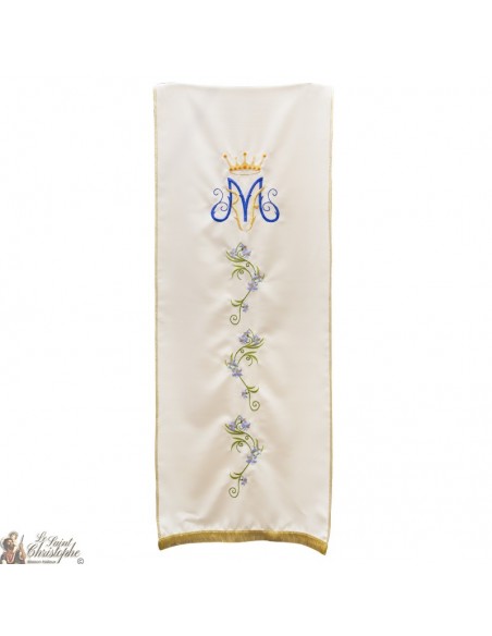 Veil with vegetal motifs for lectern - Marian symbol