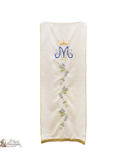 Velo con motivos vegetales para el atril - símbolo mariano