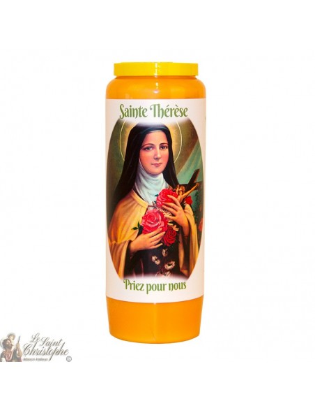 Vela de novena perfumada con almizcle para Santa Teresa de Lisieux