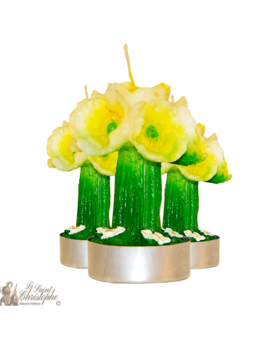 Narzissen-Kerze - 3 Stück