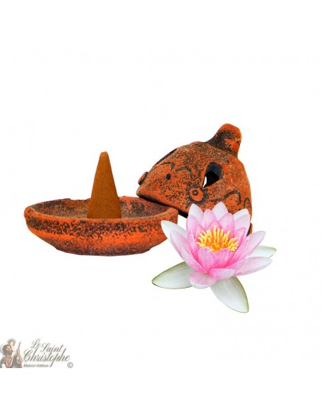 Artisanales Weihrauchgefäß - Lotus