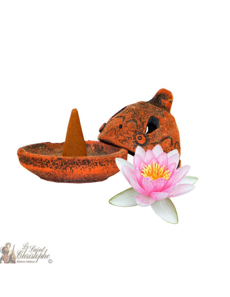 Artisanales Weihrauchgefäß - Lotus
