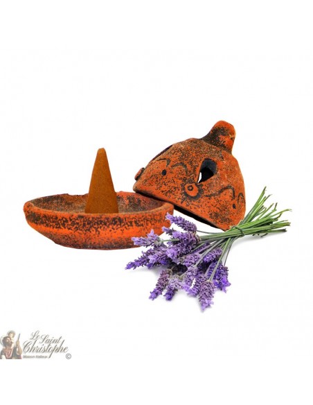 Handwerkliches Räuchergefäß - Lavendel