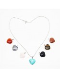 Necklace with 7 health stones, chakras - heart