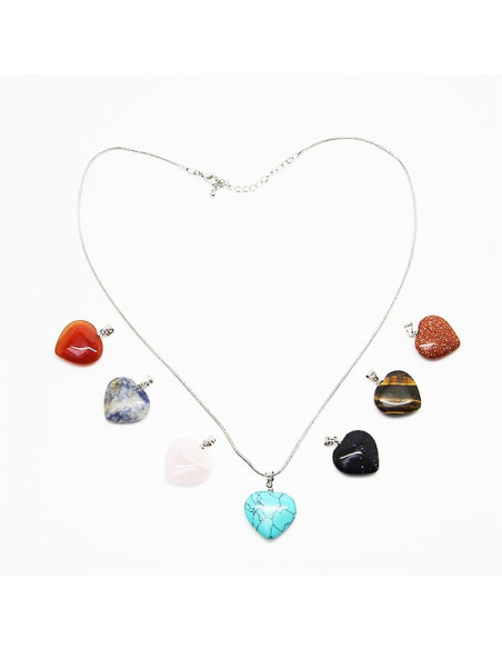 Collana con 7 pietre della salute, chakra - cuore
