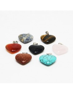 Collar con 7 piedras de la salud, chakras - corazón