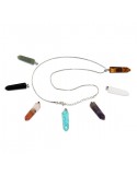 Necklace with 7 health stones, chakras - crystal