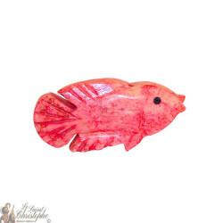 Räucherstäbchenhalter aus Stein - rosa Fisch