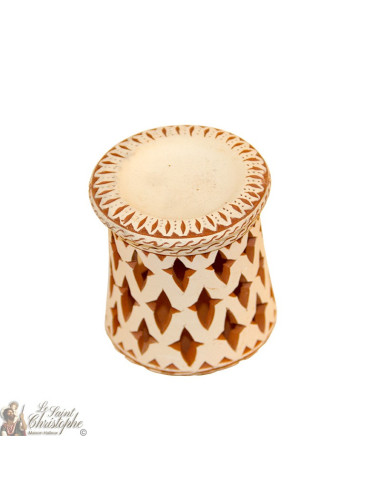 Terracotta candle light oil burner - cross