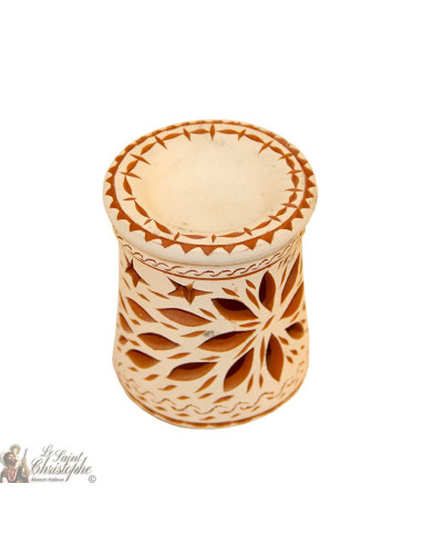 Terracotta photophore oil burner - flower