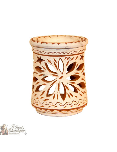 Terracotta photophore oil burner - flower
